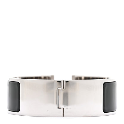 Hermes Enamel Wide Clic Clac H Bracelet PM Black 3 of 5