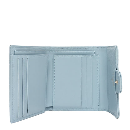 Chanel Caviar Quilted Compact Flap Wallet Light Blue 5 of 9