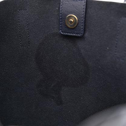 Saint Laurent Calfskin Toy Shopping Tote Navy 12 of 13
