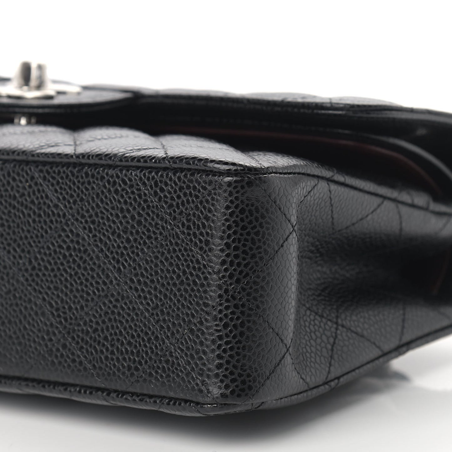 Caviar Quilted Small Double Flap Black