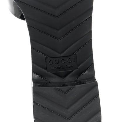 Gucci Rubber Gucci Logo Womens Platform 20/60mm Slide Sandals 38 Black 6 of 9