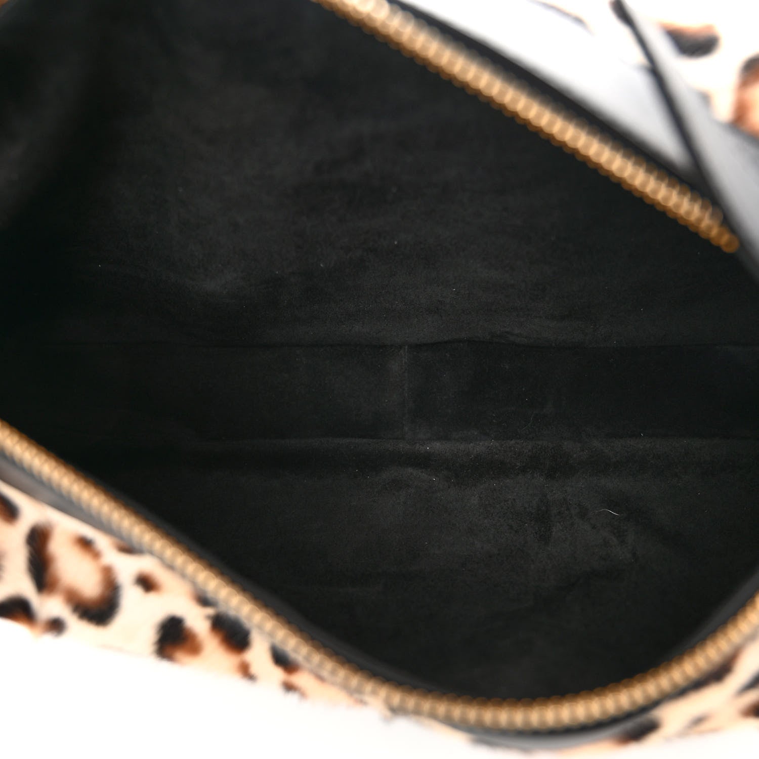Celine Furry Goatskin Leopard Medium Romy Shoulder Bag Natural Black 5 of 9