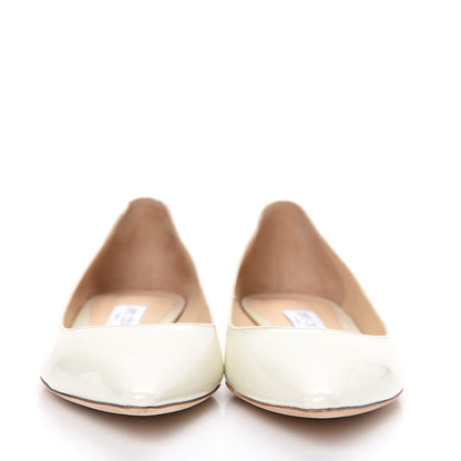 Jimmy Choo Patent Romy Flats 40.5 Off White 2 of 7