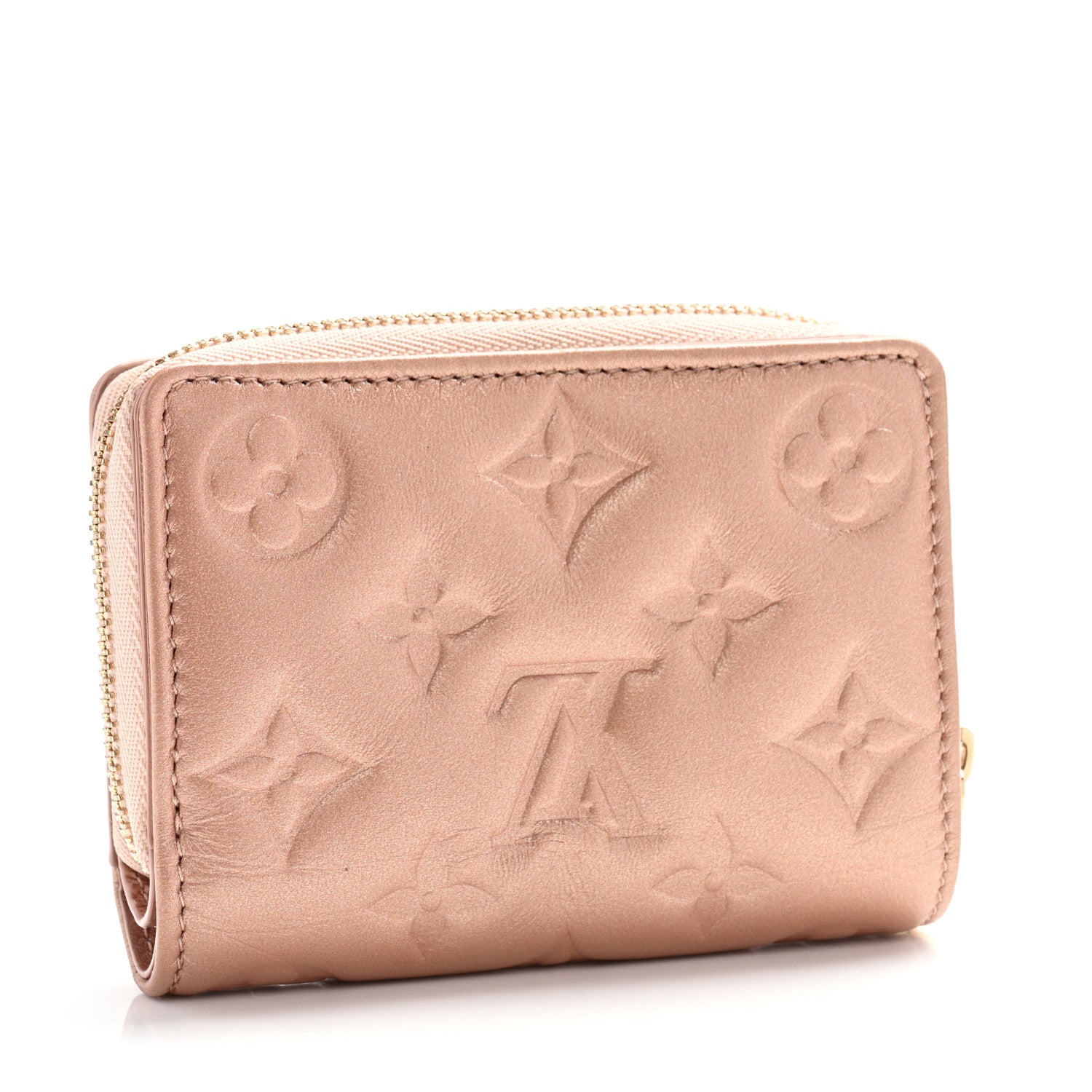 Louis Vuitton Metallic Lambskin Embossed Monogram Lou Coussin Wallet  Rose Gold 3 of 10