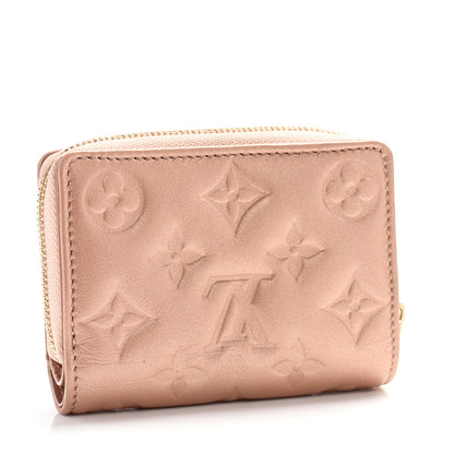 Louis Vuitton Metallic Lambskin Embossed Monogram Lou Coussin Wallet  Rose Gold 3 of 10