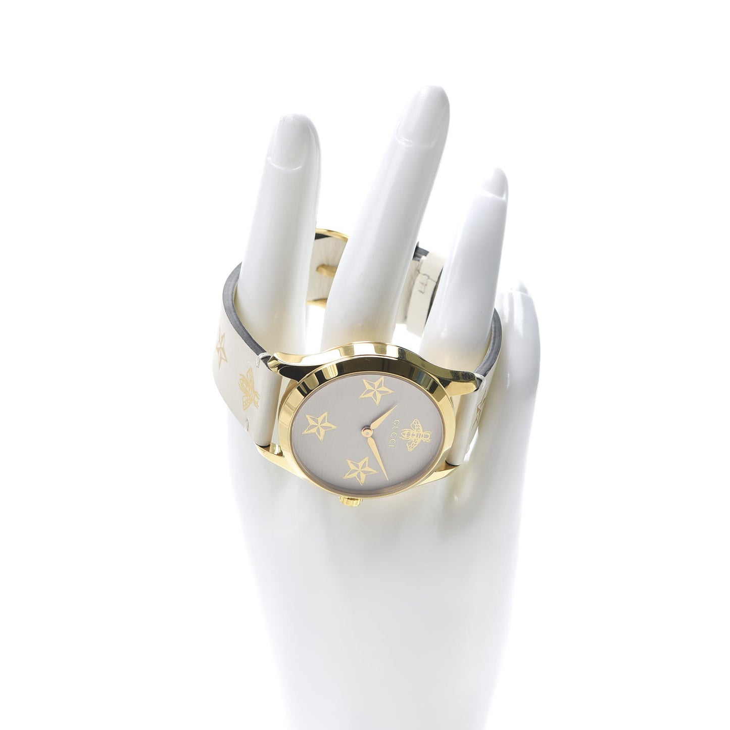 Stainless Steel Calfskin 38mm G-Timeless Bee Star Quartz Watch White