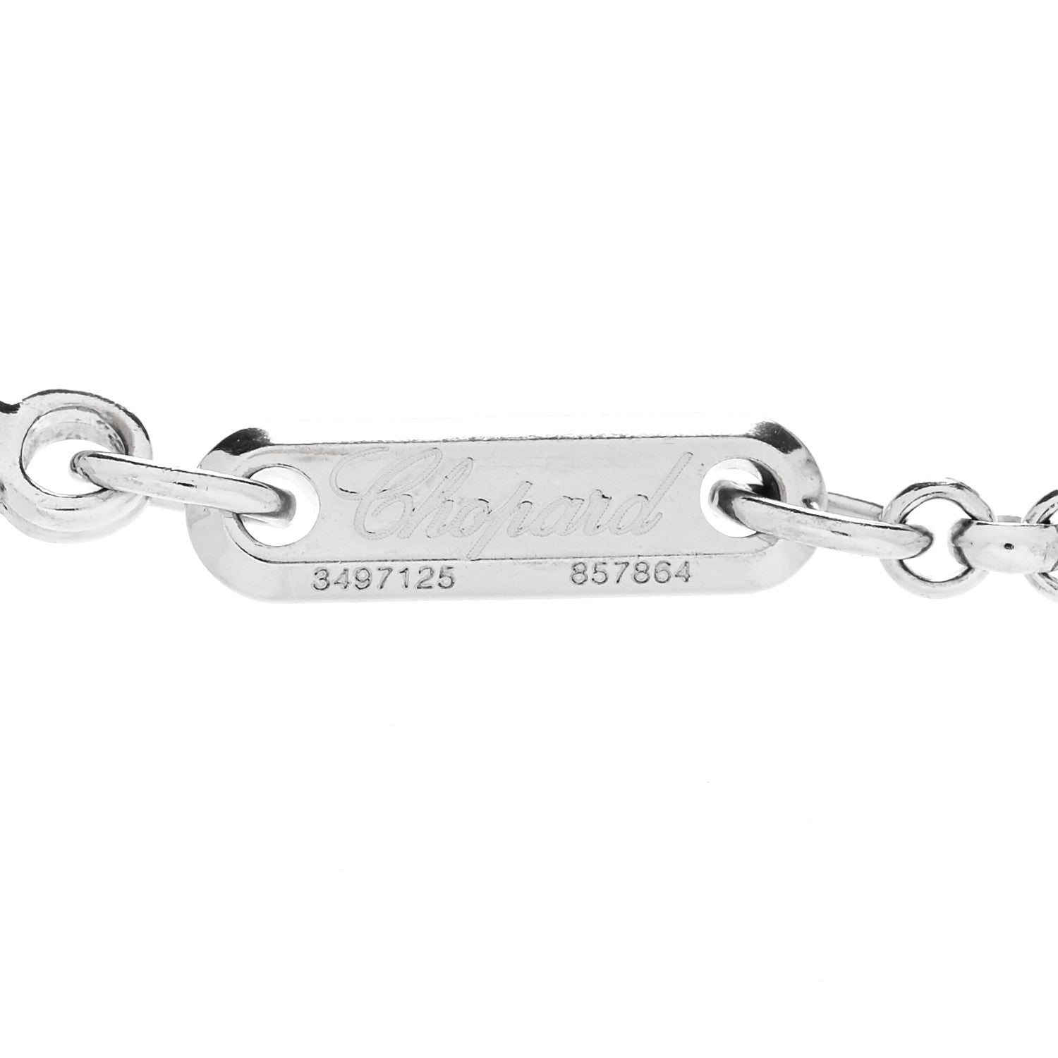 Chopard 18K White Gold Diamond Happy Diamonds Hamsa Bracelet 5 of 5