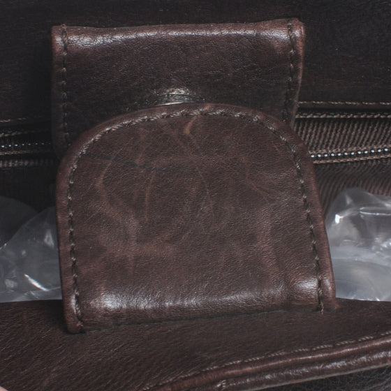 Calfskin Petit Shopping Tote PST Dark Brown
