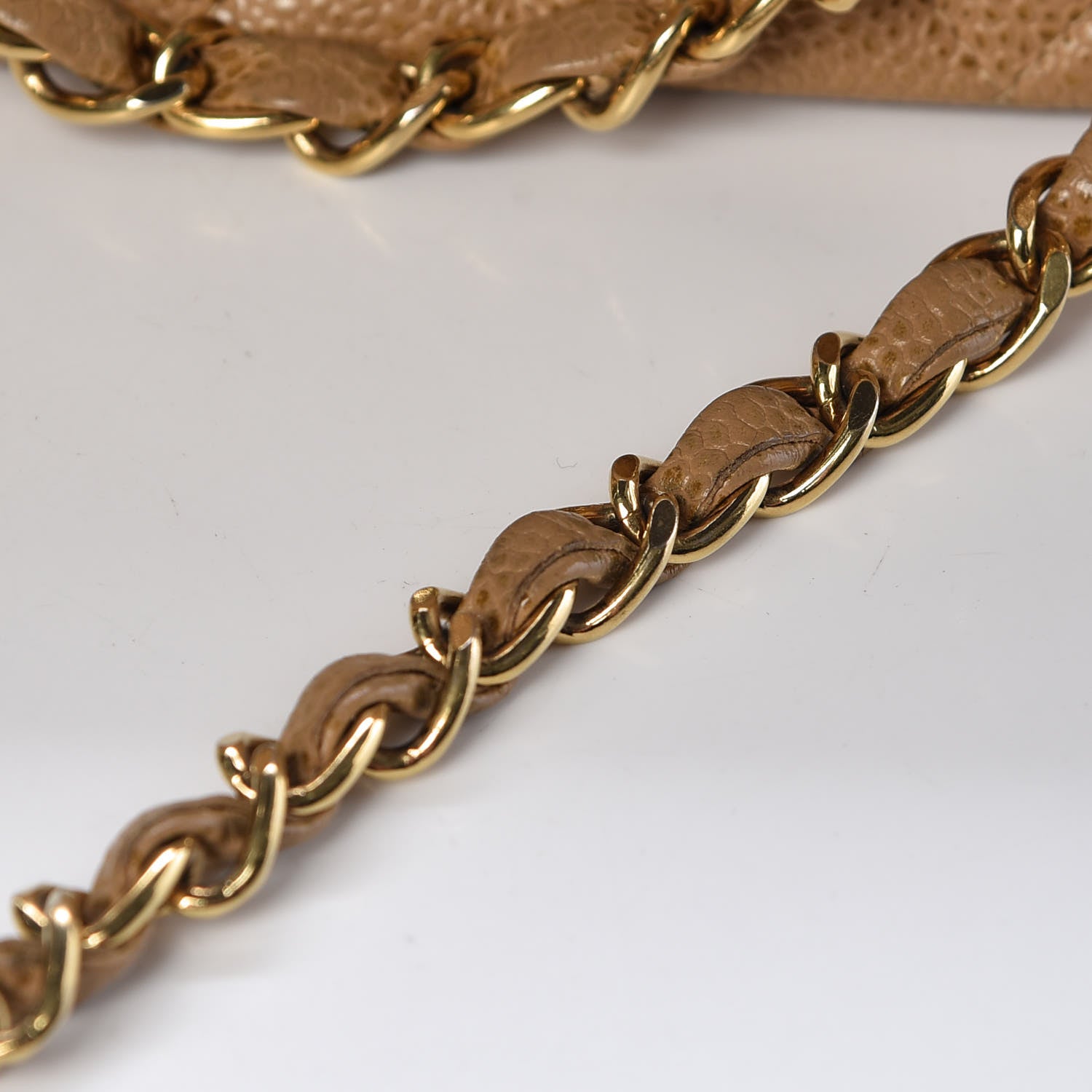 Chanel Caviar Quilted Medium Double Flap Beige 9 of 16