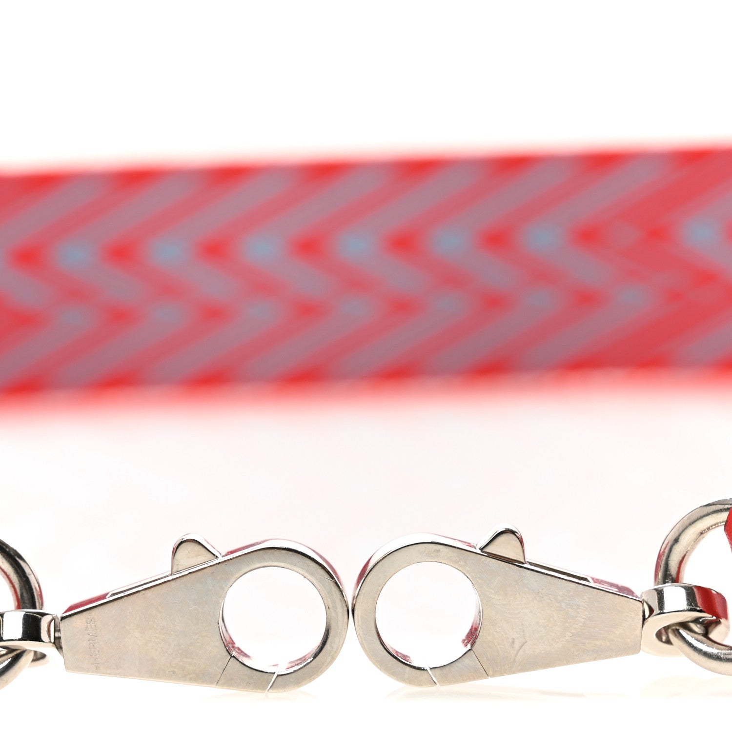 Hermes Toile Swift 50mm Sangle ZigZag Shoulder Strap Rouge De Coeur Bleu Du Nord 3 of 5