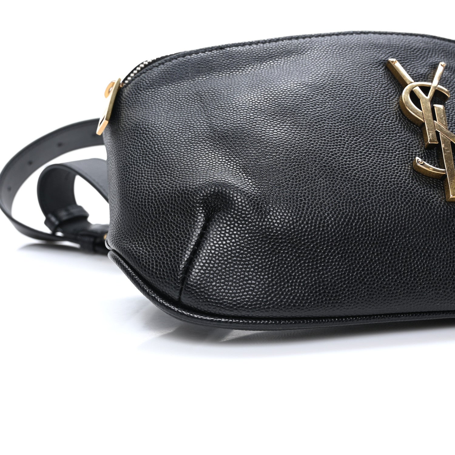 Saint Laurent Grain De Poudre Monogram Belt Bag Black 9 of 10