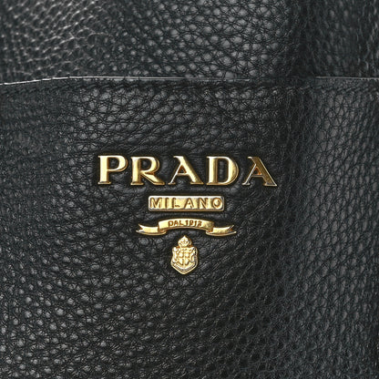 Prada Vitello Daino Tote Black 7 of 17