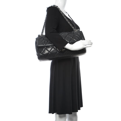 Chanel Glazed Caviar Medium Nature Flap Bag Black 2 of 20
