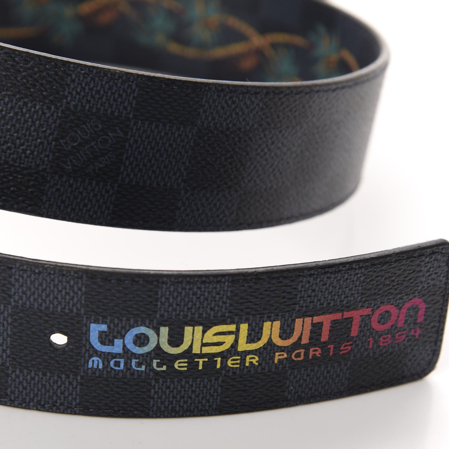 Louis Vuitton Damier Cobalt Jungle 40mm Reversible Belt 85 34 8 of 8
