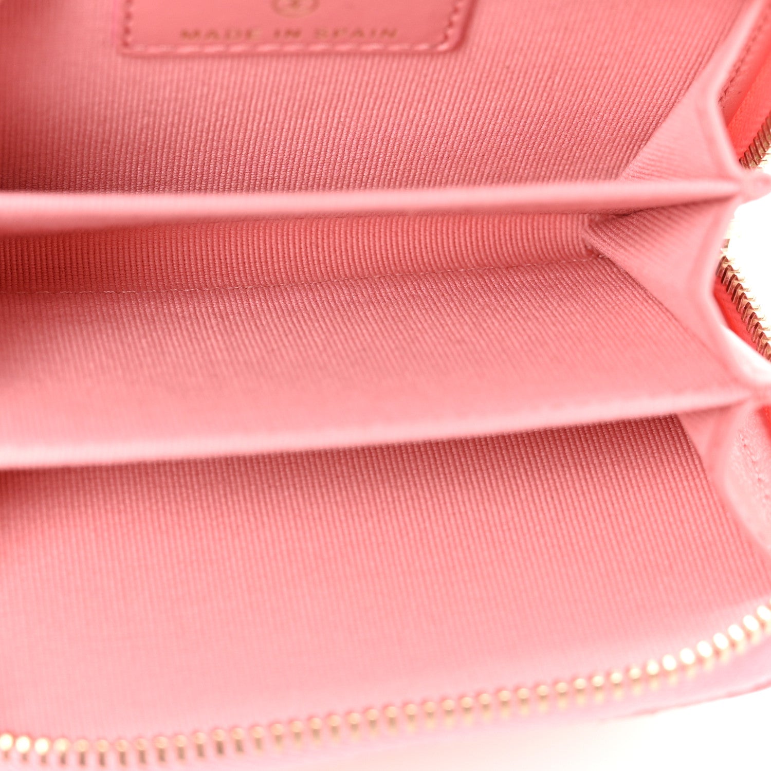 Chanel Caviar Quilted Zip Coin Purse Pink 5 of 9