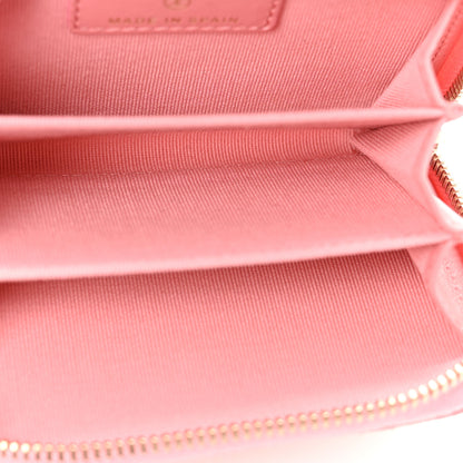 Chanel Caviar Quilted Zip Coin Purse Pink 5 of 9