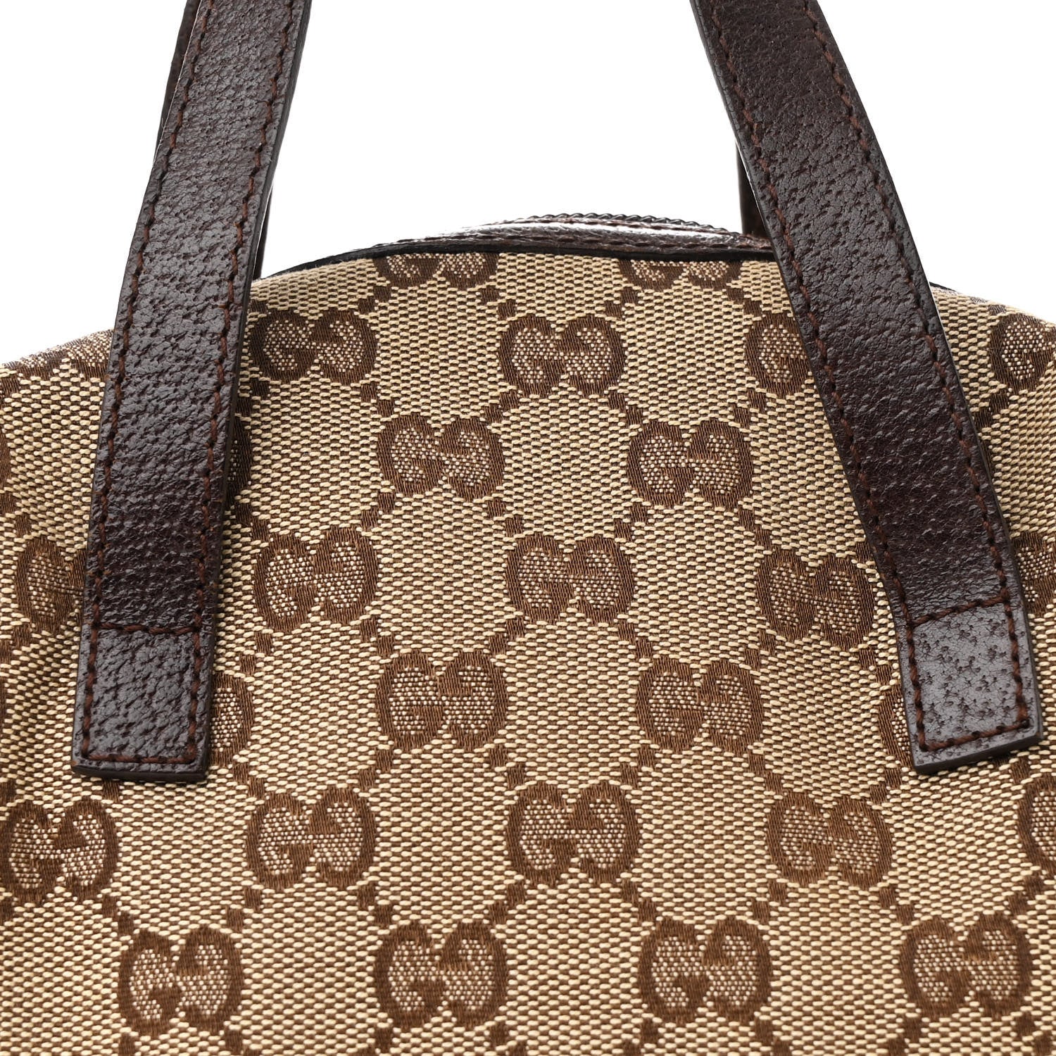 Gucci Monogram Calfskin Large Balthus Cosmetic Pouch Beige Ebony Cocoa 8 of 10