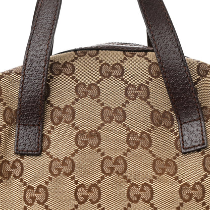 Gucci Monogram Calfskin Large Balthus Cosmetic Pouch Beige Ebony Cocoa 8 of 10