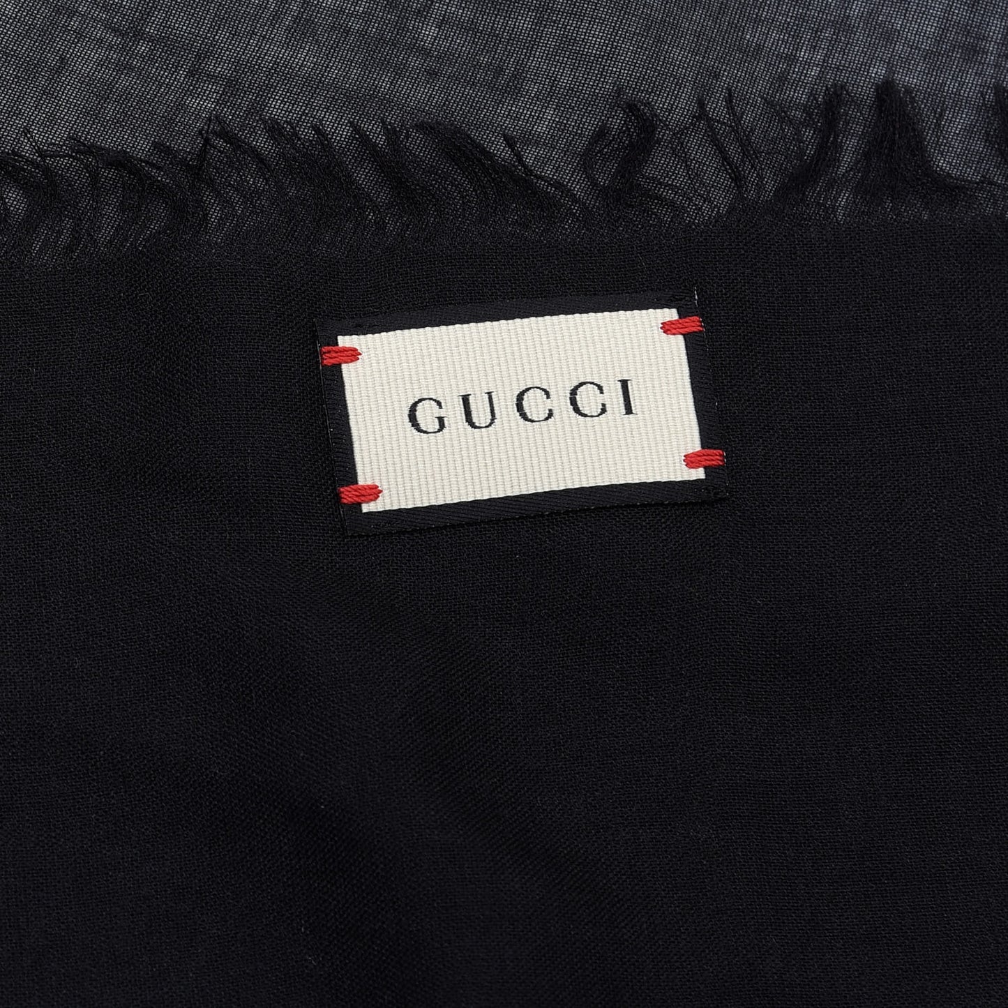 Modal Silk Logo Square Scarf Black