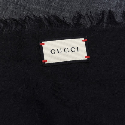 Gucci Modal Silk Logo Square Scarf Black 4 of 4