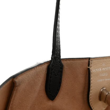 Louis Vuitton Calfskin Lockme Cabas Vanille Black 12 of 14
