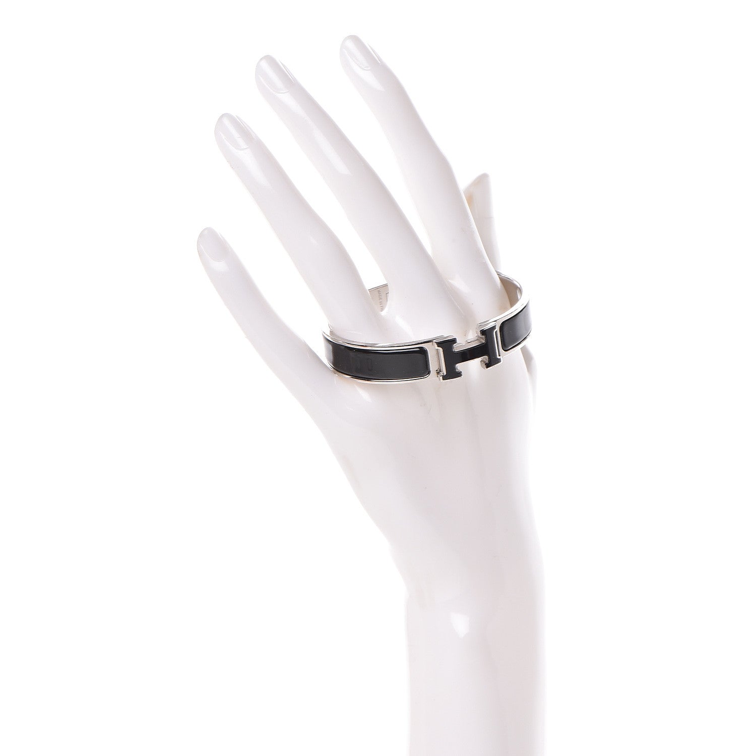 Hermes Enamel Narrow Clic Clac H Bracelet PM Black 2 of 5