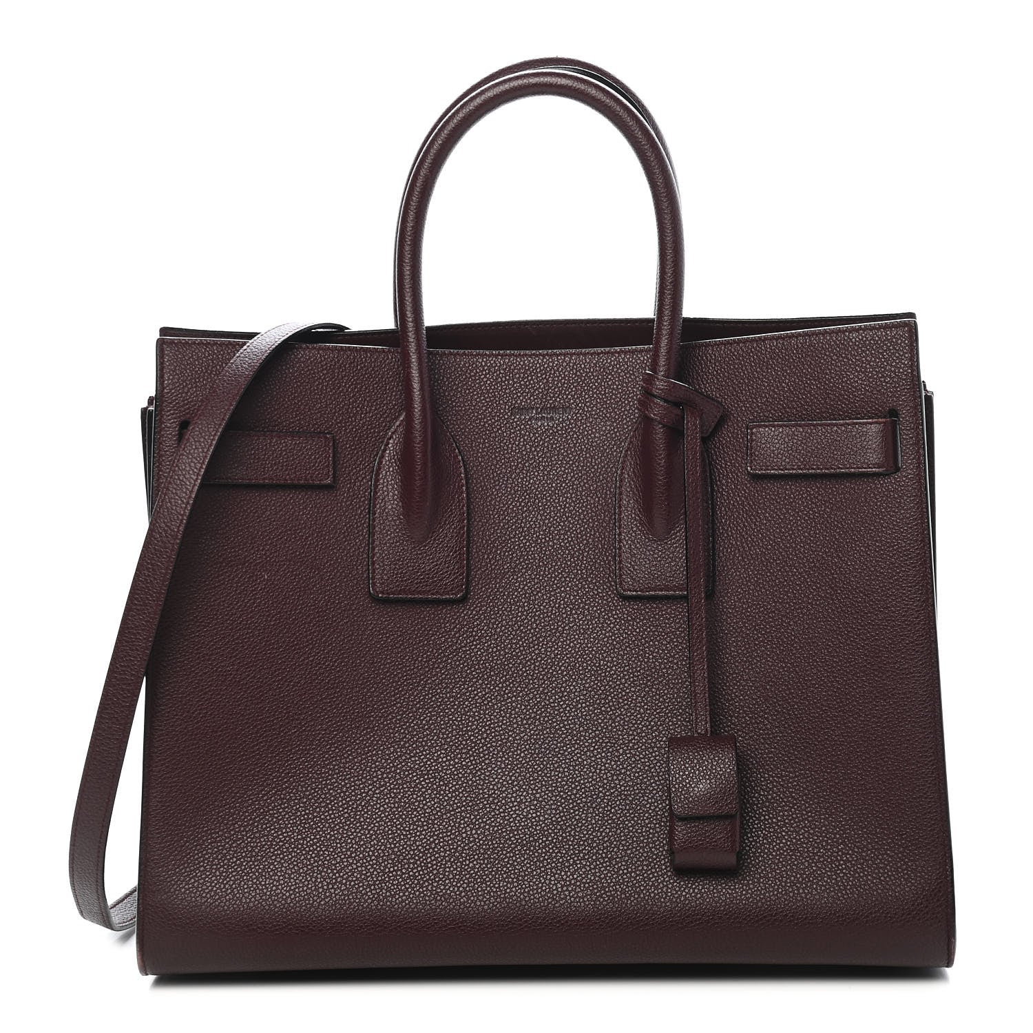 Saint Laurent Grained Calfskin Small Classic Sac De Jour Amaranto 1 of 12