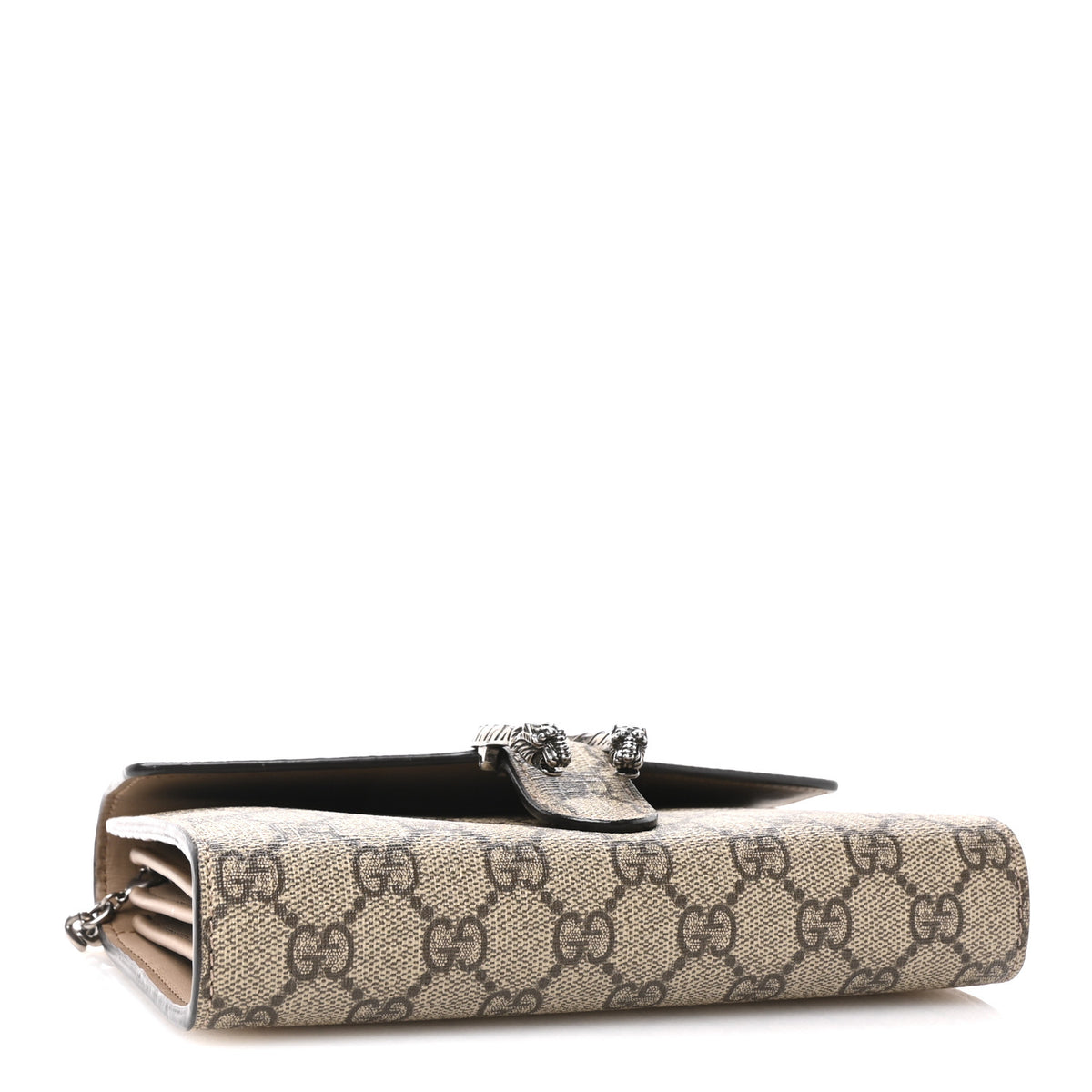 GG Supreme Monogram Mini Dionysus Chain Wallet Beige Taupe