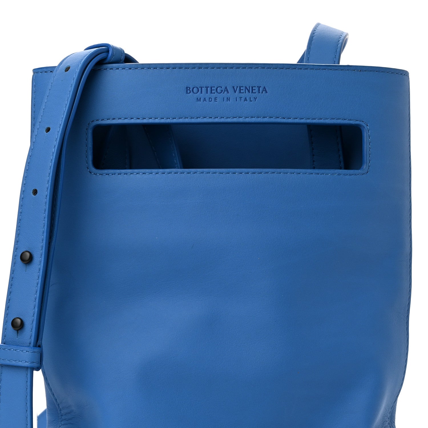 Bottega Veneta Nappa VN Crossbody Messenger Bag Blue 8 of 10