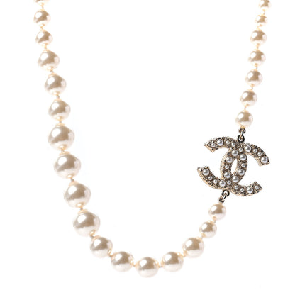 Chanel Pearl CC 100th Anniversary Necklace Light Gold 1 of 4