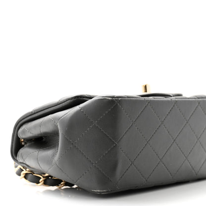 Chanel Lambskin Quilted Mini Square Flap Dark Grey 9 of 11