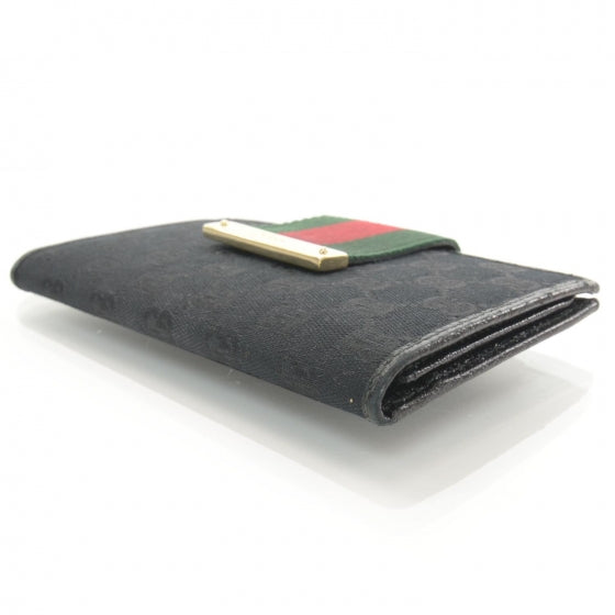 Monogram Ladies Web Continental Wallet Black