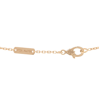 Van Cleef & Arpels 18K Yellow Gold Guilloche Vintage Alhambra Pendant Necklace 4 of 5