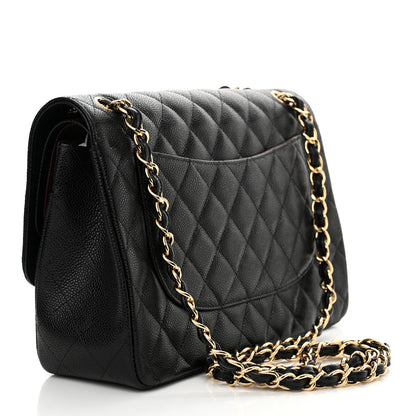 Chanel Caviar Quilted Jumbo Double Flap Black 3 of 10