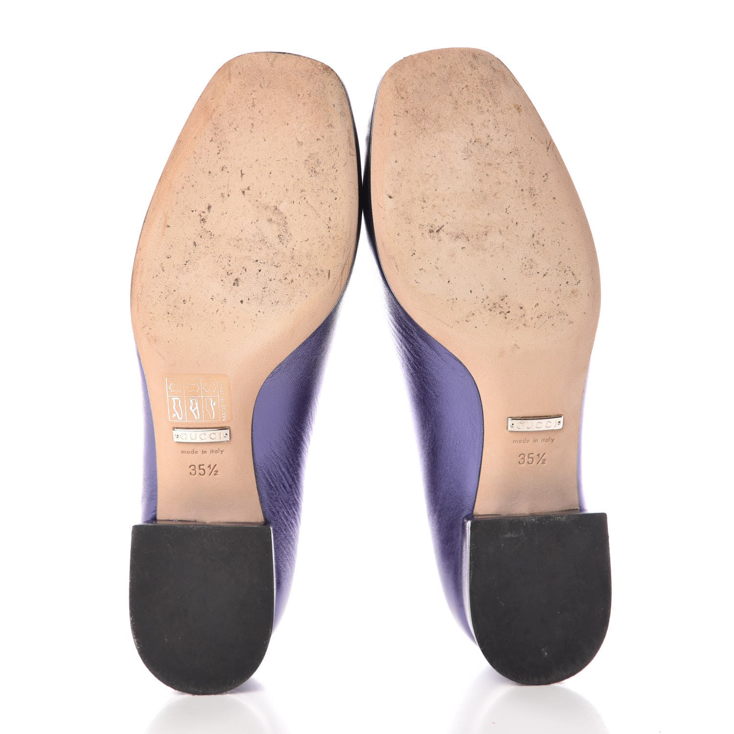 Gucci Metallic Nappa Crystal Interlocking G Mid Heel Pumps 35.5 Blue 7 of 10