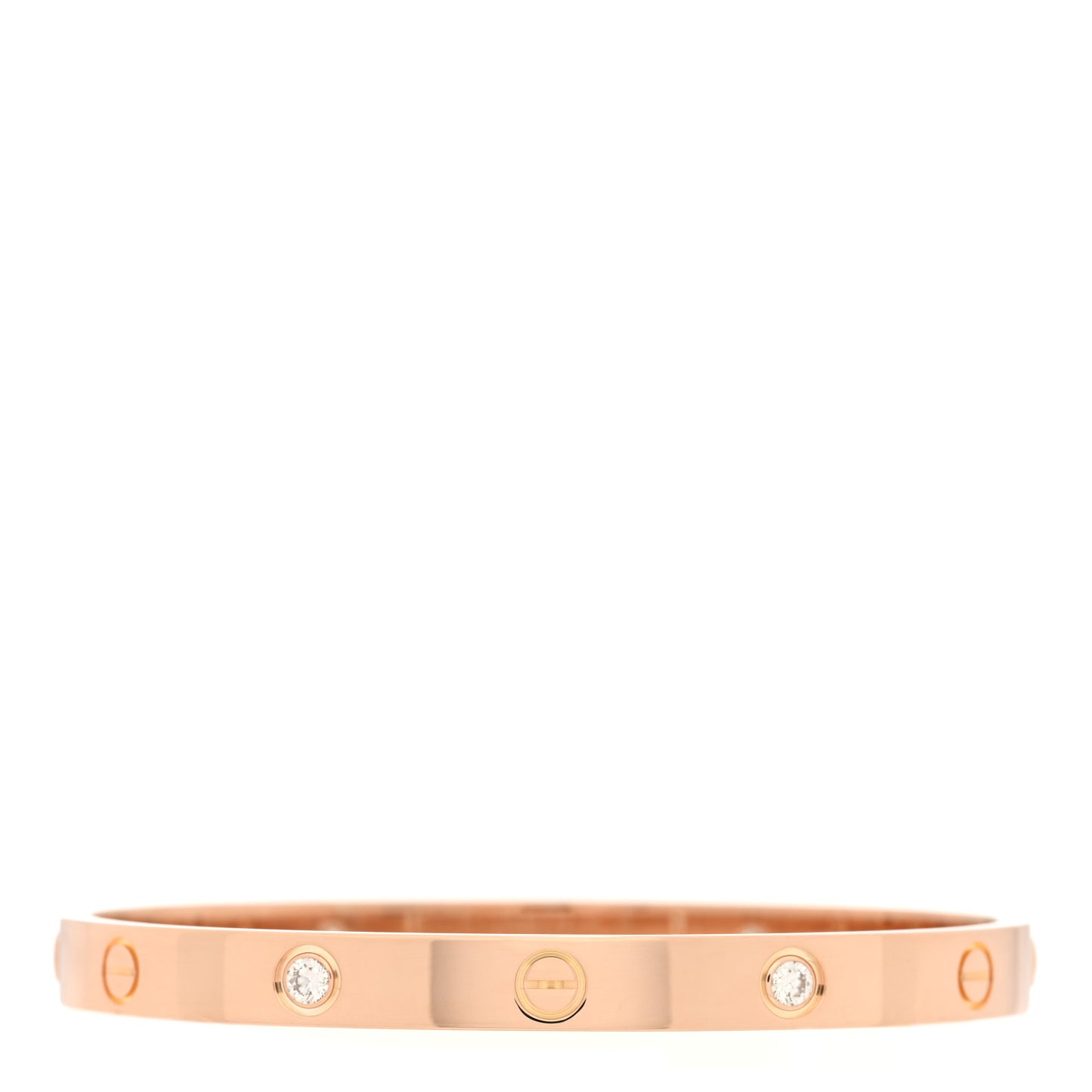 18K Pink Gold 4 Diamond LOVE Bracelet 18