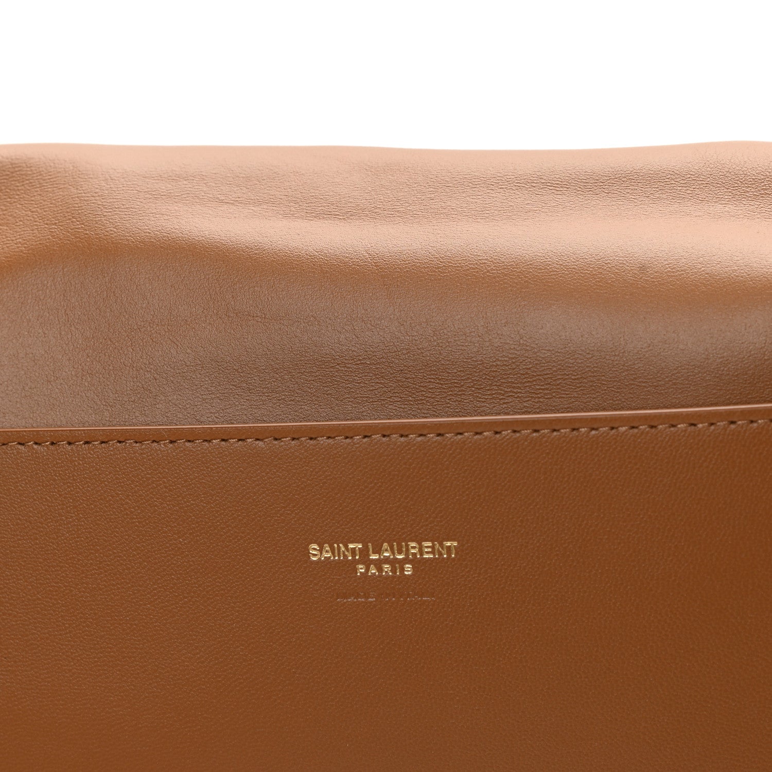 Saint Laurent Smooth Calfskin Suede Medium Reversible Monogram Kate Satchel Light Ochre 18 of 21