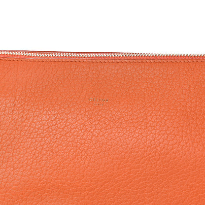 Celine Crisp Calfskin Medium Zipped Hobo Orange 7 of 13