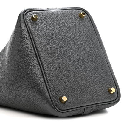 Hermes Taurillon Maurice Picotin Lock 18 PM Gris Misty 9 of 11