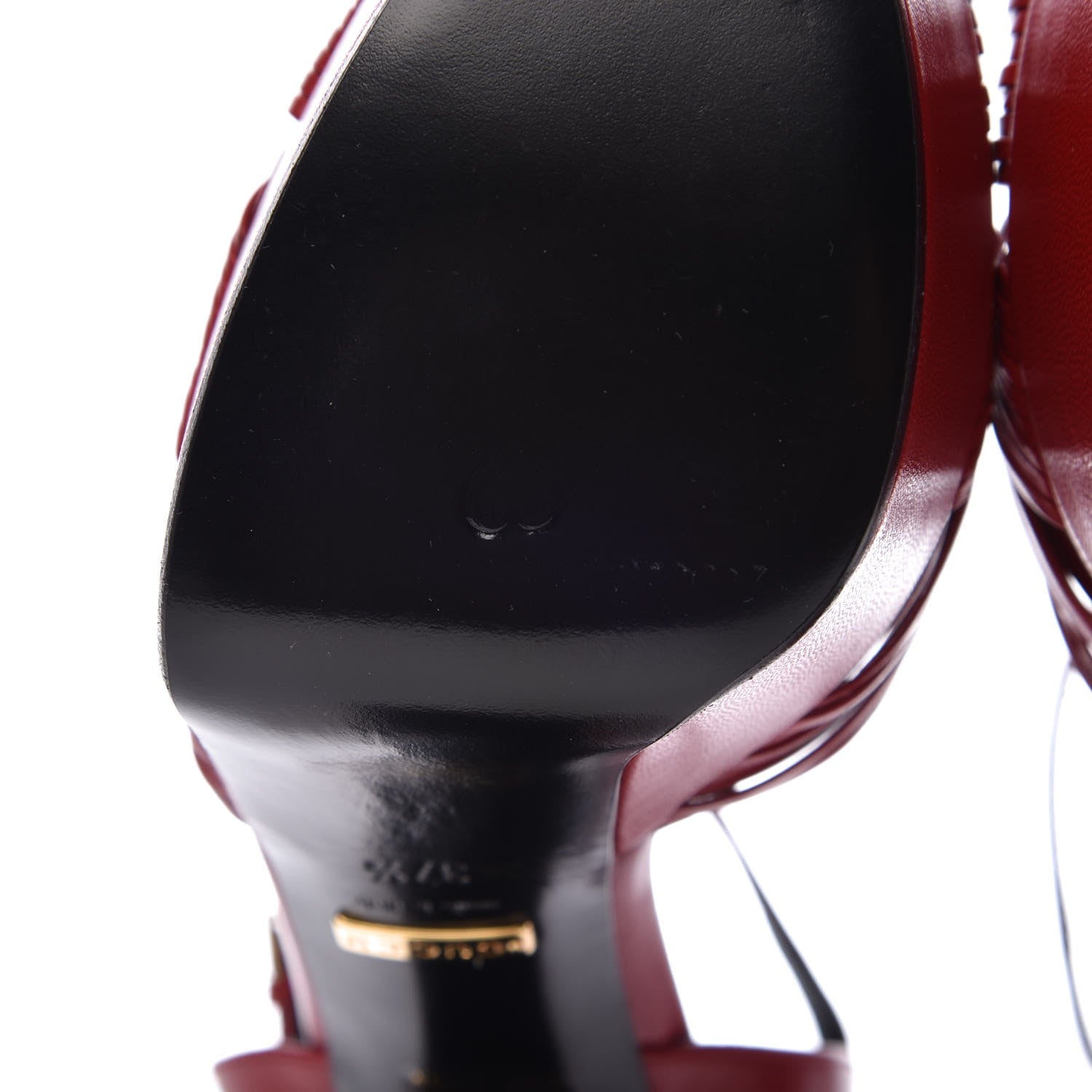 Gucci Malaga Kid Allie Platform Sandals 37.5 Hibiscus Red 6 of 9