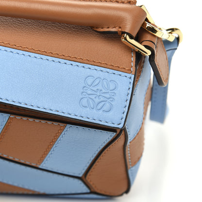 Loewe Calfskin Rugby Mini Puzzle Bag Blue Tan 9 of 9