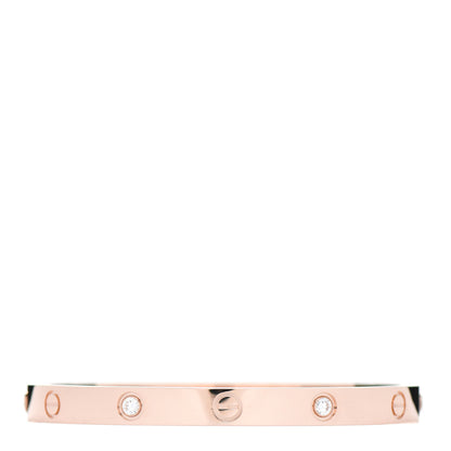 Cartier 18K Pink Gold 4 Diamond LOVE Bracelet 18 2 of 4