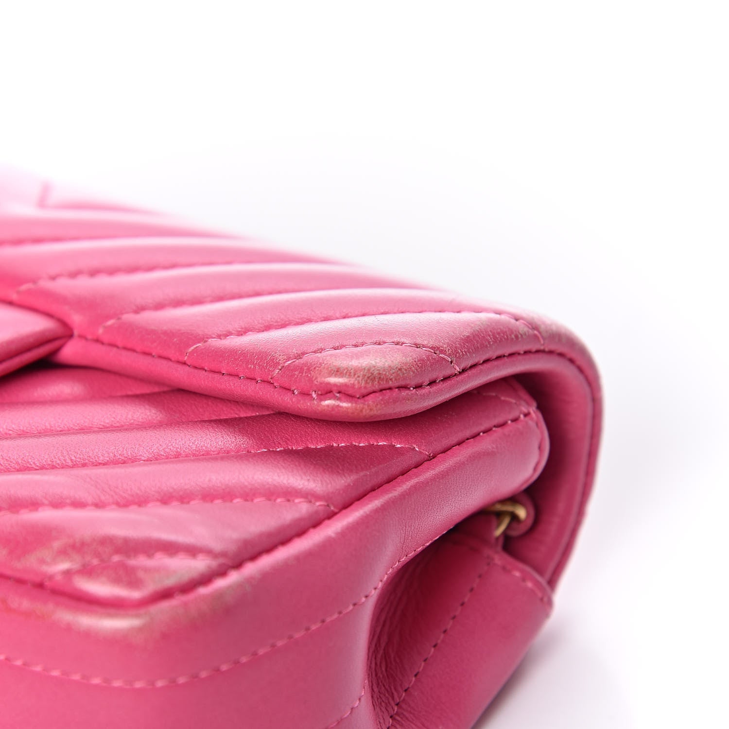Chanel Lambskin Chevron Quilted Extra Mini Flap Dark Pink 10 of 15