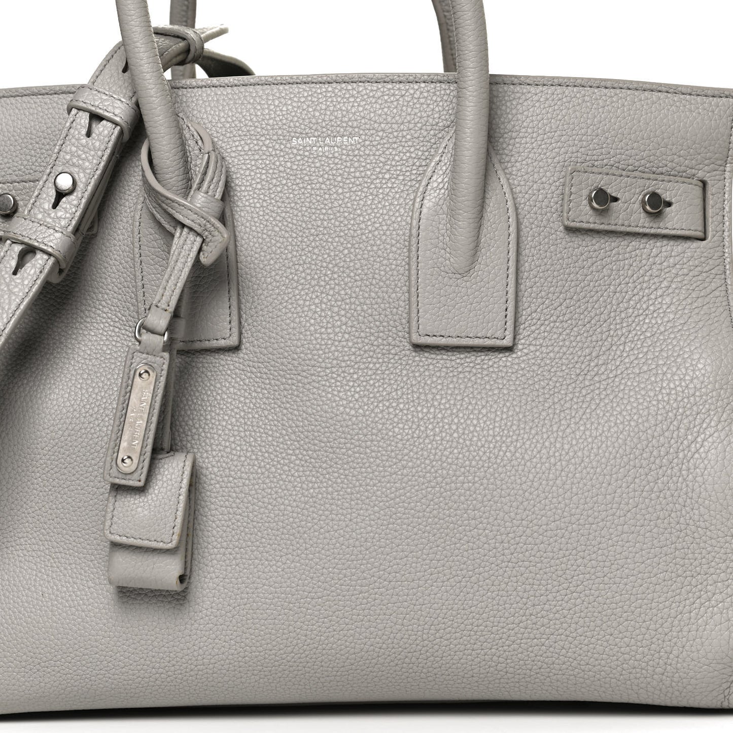 Grained Calfskin Small Supple Sac De Jour Mouse Grey