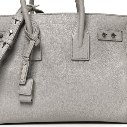 Saint Laurent Grained Calfskin Small Supple Sac De Jour Mouse Grey 8 of 12