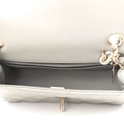 Chanel Lambskin Quilted Mini Rectangular Flap Grey 5 of 9