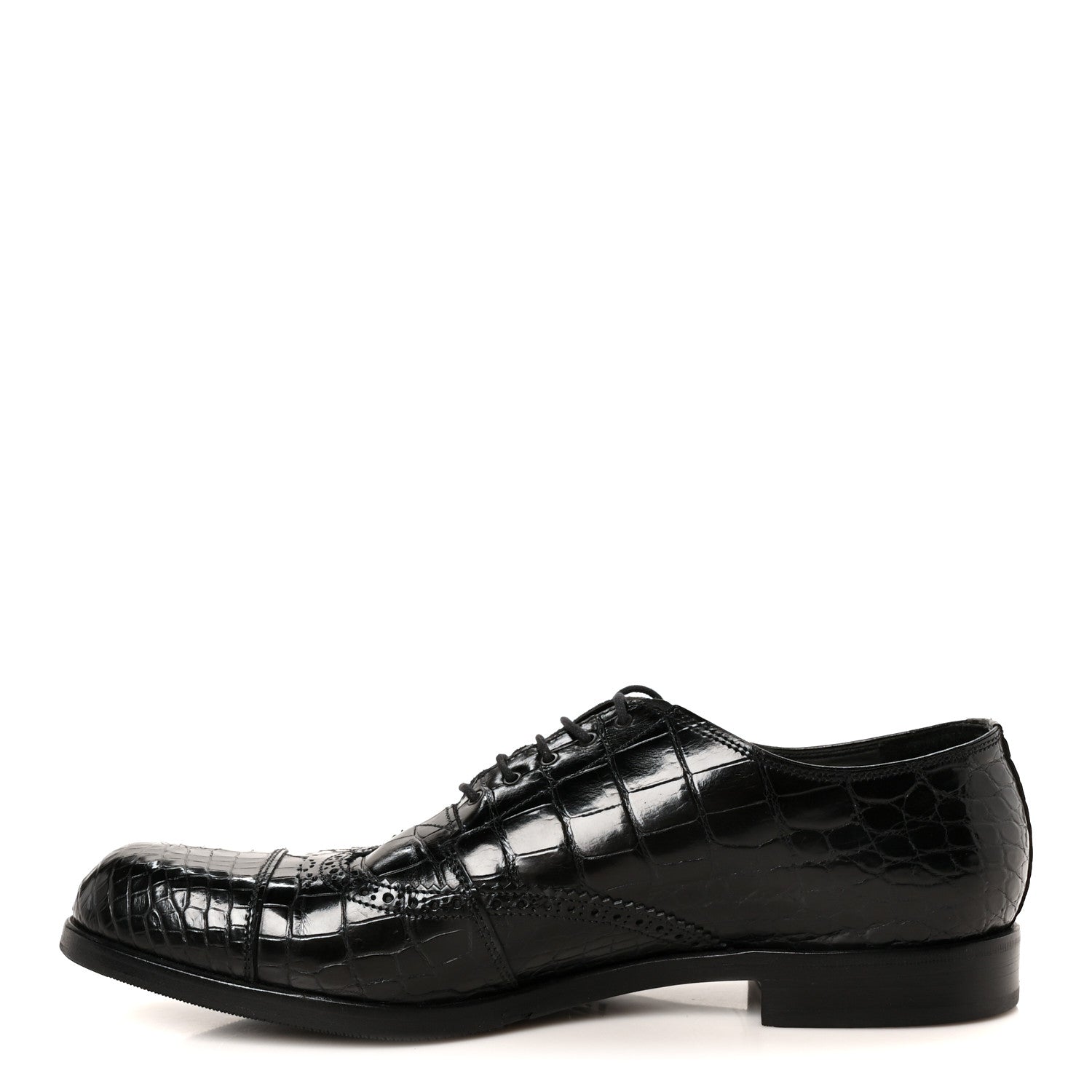 Prada Crocodile Mens Oxford 9 Black 1 of 10