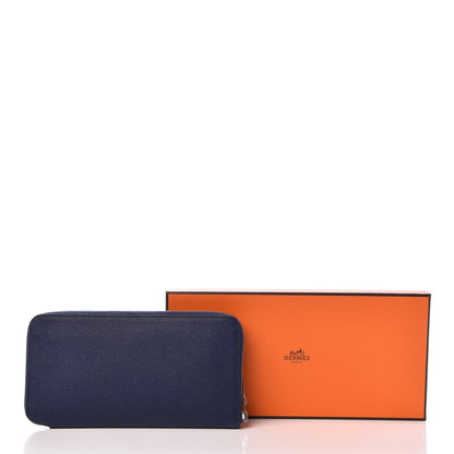Hermes Epsom Silk'In Wallet Bleu Saphir 8 of 8