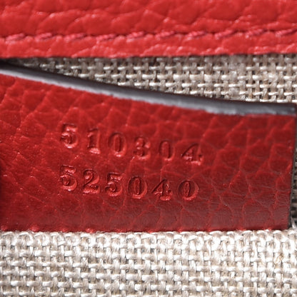 Gucci Dollar Calfskin Small Interlocking G Shoulder Bag Red 7 of 9