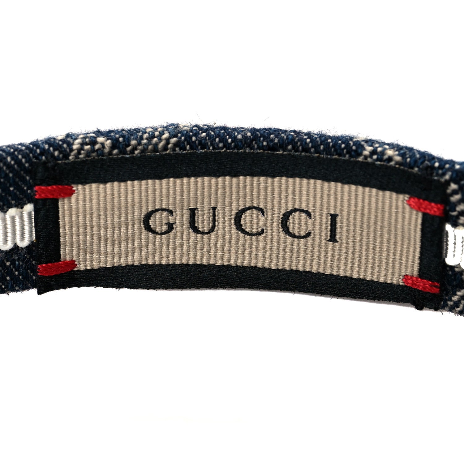 Gucci Denim Monogram Headband 3 of 4